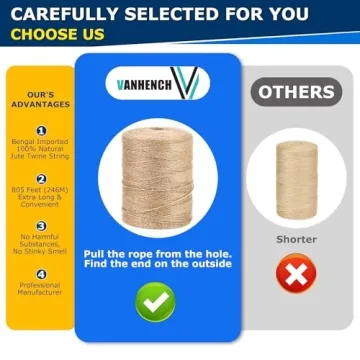 805FT Eco-Friendly Jute Twine for Crafting and Packing