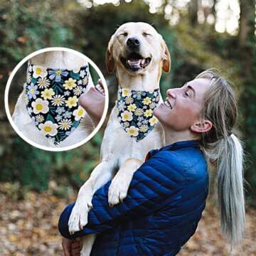 PET SHOW 50pcs Bulk Boys Small Dog Bandanas Male Cat Puppies Bibs Washable Cotton Triangle Head Scarfs Wholesale Medium Dogs Bandana Photo Prop Grooming Accessories