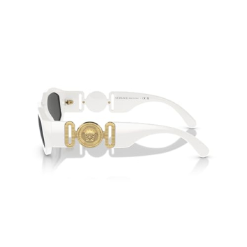 Authentic Versace Sunglasses | Chic White Frame & Dark Grey Lenses