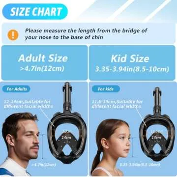 Greatever G2 Adults Kids Full Face Snorkel Mask 2 Pcs,Snorkeling Gear with Latest Dry Top System,Foldable 180 Degree Panoramic View,Safe Breathing,Anti-Leak&Anti-Fog Snorkeling Mask with Camera Mount