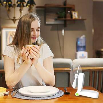 Compact USB Rechargeable Mini Hand Fan for Travel