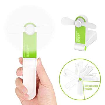 Compact USB Rechargeable Mini Hand Fan for Travel