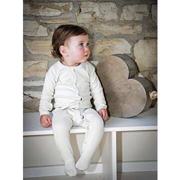 L'ovedbaby Unisex-Baby Organic Cotton Footed Overall, Stone, 0/3 Months