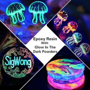 Glow in the Dark Pigment Powder Set for Creative Crafts