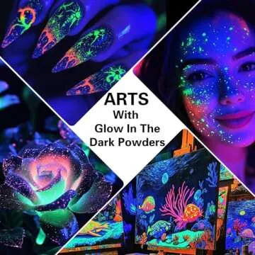 Glow in the Dark Pigment Powder Set for Creative Crafts