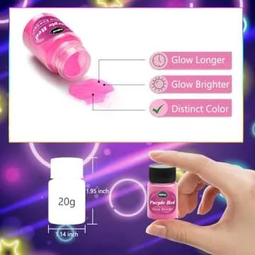 Glow in the Dark Pigment Powder Set for Creative Crafts