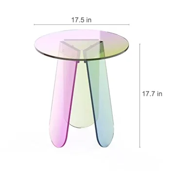 RAINBEAN Iridescent Acrylic Coffee Table for Modern Spaces