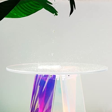 RAINBEAN Iridescent Acrylic Coffee Table for Modern Spaces