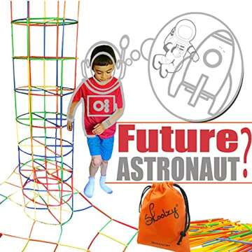 Skoolzy Connecting Straws Building Kit for Kids - STEM Activity Toy