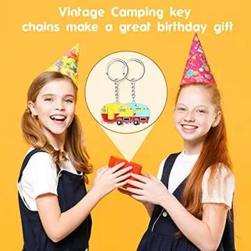 Hicarer Retro Camper Keychain Set for Travel Enthusiasts