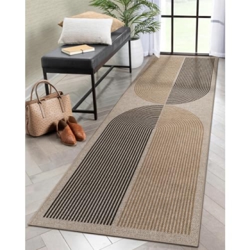 Lahome Modern Rainbow Easy Jute Rug for Every Space