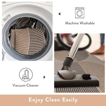 Lahome Modern Rainbow Easy Jute Rug for Every Space