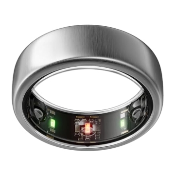 Oura Ring Gen3 Horizon - Stylish Brushed Titanium Smart Ring with Superior Sleep Tracking and Heart ...