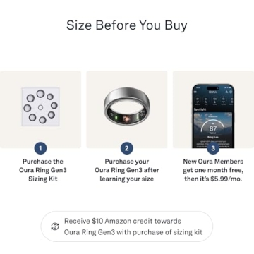 Oura Ring Gen3 Horizon - Smart Health Tracker in Titanium