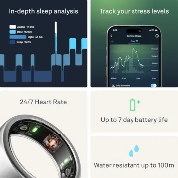 Oura Ring Gen3 Horizon - Smart Health Tracker in Titanium