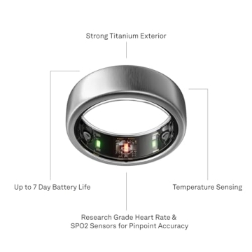 Oura Ring Gen3 Horizon - Smart Health Tracker in Titanium