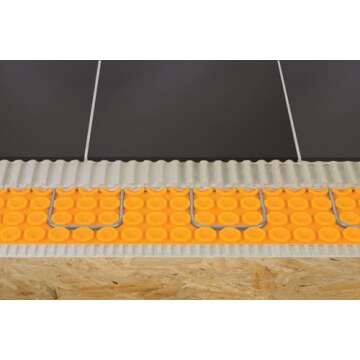 Schluter Ditra-Heat Electric Floor Heating Membrane with Uncoupling, Waterproofing, Vapor Management...