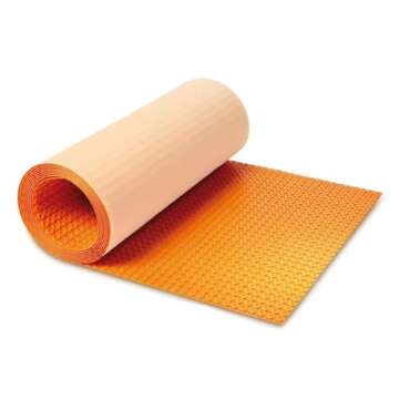Schluter Ditra-Heat Electric Floor Heating Membrane with Uncoupling, Waterproofing, Vapor Management and Load Support - Ideal for Tiles and Stone - 1/4-Inch Thickness, 134.5 Square Feet Roll - DH512M