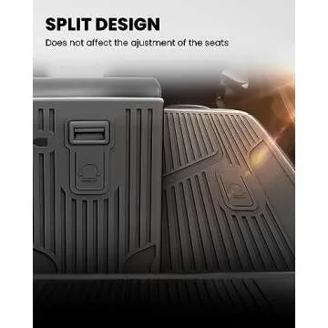 LASFIT Rear Back Seat Protector Fit for Tesla Model Y 2025 2024 2023-2020, TPE Second Row Seats Back Cover, Waterproof Backrest Mats Accessories, 3 PCS