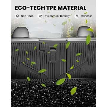 LASFIT Rear Back Seat Protector Fit for Tesla Model Y 2025 2024 2023-2020, TPE Second Row Seats Back Cover, Waterproof Backrest Mats Accessories, 3 PCS