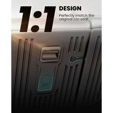 LASFIT Rear Back Seat Protector Fit for Tesla Model Y 2025 2024 2023-2020, TPE Second Row Seats Back Cover, Waterproof Backrest Mats Accessories, 3 PCS