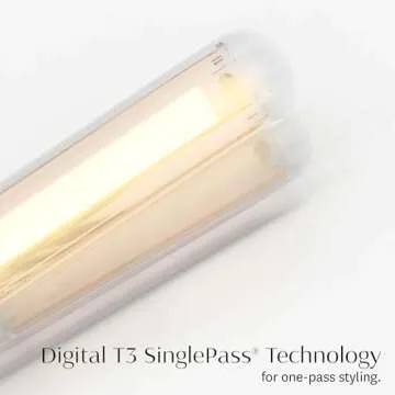 T3 SinglePass Compact Portable Flat Iron with Travel Cap - Ceramic Straightening and Styling Iron with Auto World Voltage