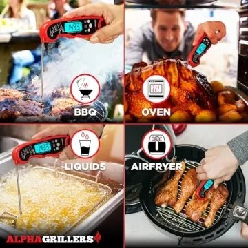 Alpha Grillers Instant Read Meat Thermometer for Cooking