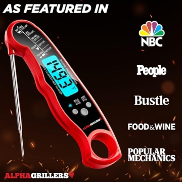 Alpha Grillers Instant Read Meat Thermometer for Cooking