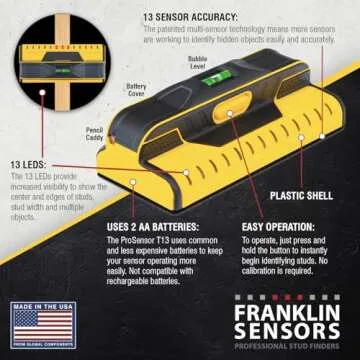 Franklin Sensors ProSensor T13 Stud Finder with 13 Sensors
