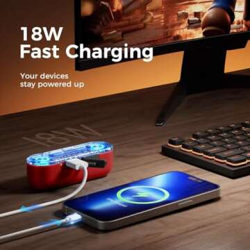 OCOOPA Magnetic Rechargeable Hand Warmers 2 Pack with 18W Fast Charging and Changing Seven Color RGB Lights 10,000 mAh Portable Charger and Hand Warmer for Gamers, Tech Gifts Men, UT2s Gamerpro