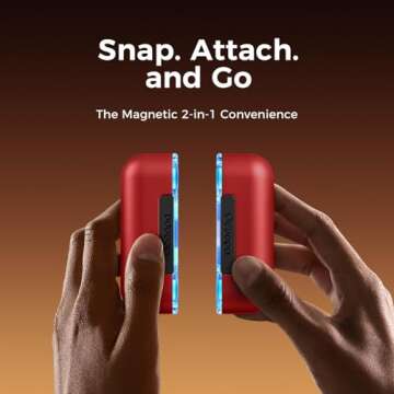 OCOOPA Magnetic Rechargeable Hand Warmers 2 Pack with 18W Fast Charging and Changing Seven Color RGB Lights 10,000 mAh Portable Charger and Hand Warmer for Gamers, Tech Gifts Men, UT2s Gamerpro