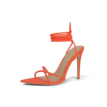 Bold GENSHUO Women’s Sexy Neon Strappy Heels