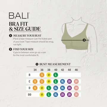 Bali Women's Comfort Revolution Wireless Bra for Everyday Comfort