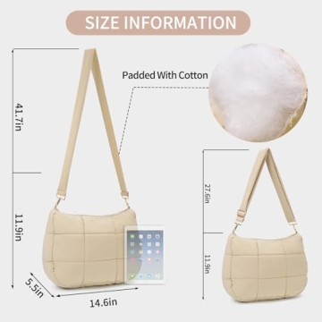 Stylish NAARIIAN Quilted Tote Bag - Spacious and Comfortable