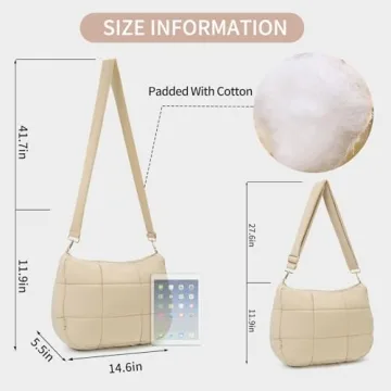 Stylish NAARIIAN Quilted Tote Bag - Spacious and Comfortable