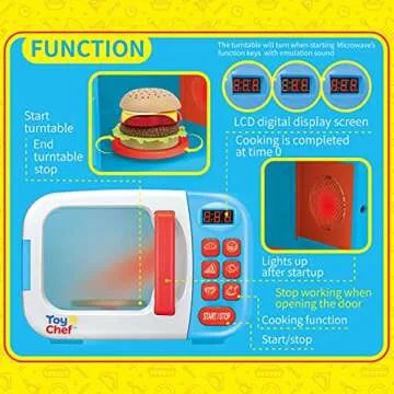 Toy Chef Kids Microwave Oven Toy for Imaginative Play