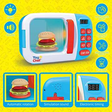 Toy Chef Kids Microwave Oven Toy for Imaginative Play