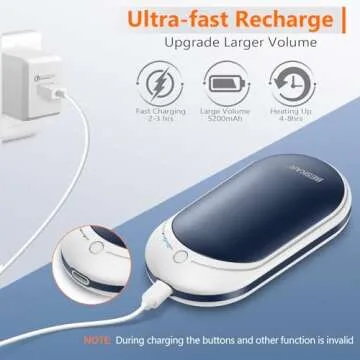 BESKAR Rechargeable Hand Warmer with Long Lasting Heating