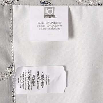 Intelligent Design Raina Total Blackout Metallic Print Grommet Top Single Curtain Panel Thermal Insulated Light Blocking Drape for Bedroom Living Room and Dorm 1 Piece, 50x84, Grey/Silver