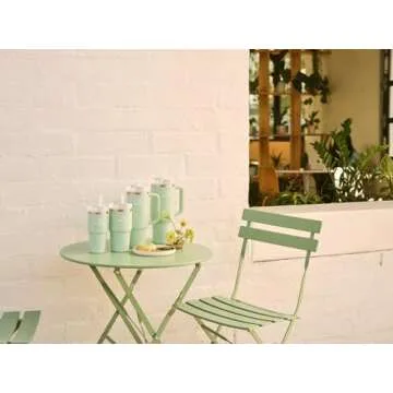 Stanley Quencher H2.0 Tumbler with Straw 14 oz | Twist On 3-Way Lid | Cupholder Compatible for Travel | Insulated Stainless Steel Cup | BPA-Free | Matcha Cream