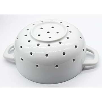 Fyuan Ceramic Colander Kitchen Strainer Bowl - 6 Inch