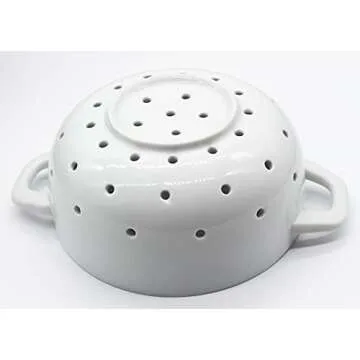 Fyuan Ceramic Colander Kitchen Strainer Bowl - 6 Inch