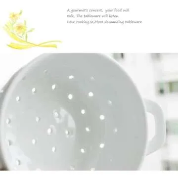 Fyuan Ceramic Colander Kitchen Strainer Bowl - 6 Inch