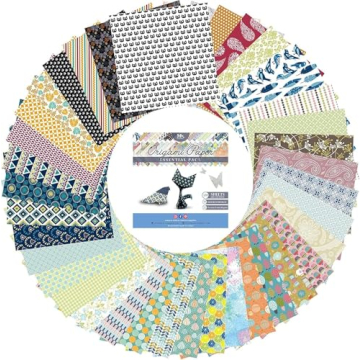 Origami Paper Set - 120 Sheets - Traditional Japanese Folding Papers Including Floral, Animal Prints...