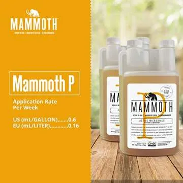 Mammoth Organic Bloom Booster | Mammoth P Organic Fertilizer Microbial Inoculant | 16% Proven Increase in Yield | University Developed and Growers Approved (250 ml)
