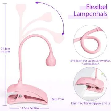 AORAEM U V Nail Lamp Portable U V Light for Gel Nails Gooseneck Plug in Lamp Nail Dryer Gooseneck U V Lamp for Gel x Nails Three Level Timing U V Lamp for Gel Nail Home DIY