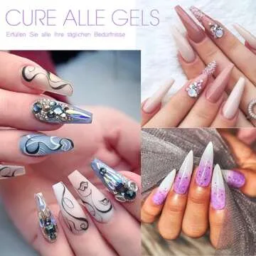 AORAEM U V Nail Lamp Portable U V Light for Gel Nails Gooseneck Plug in Lamp Nail Dryer Gooseneck U V Lamp for Gel x Nails Three Level Timing U V Lamp for Gel Nail Home DIY