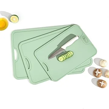 Flexible TPU Cutting Board Set of 3, Dishwasher Safe & Non-Toxic