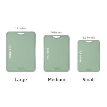 Flexible TPU Cutting Board Set of 3, Dishwasher Safe & Non-Toxic