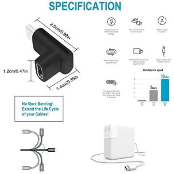 GodSpin USB C Angle Adapter - Efficient USB 3.1 Connection